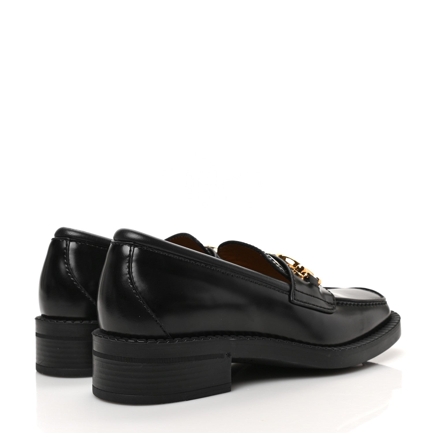 Gucci Calfskin Interlocking G Loafers 36.5 Black 4 of 8