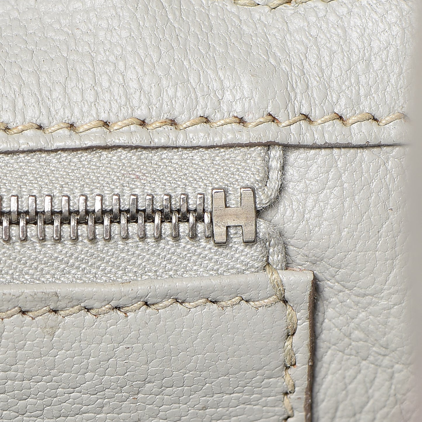 Taurillon Clemence Lizard Club Birkin 30 Gris Perle White Mykonos