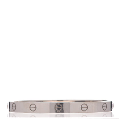 Cartier 18K White Gold LOVE Bracelet 18 3 of 5
