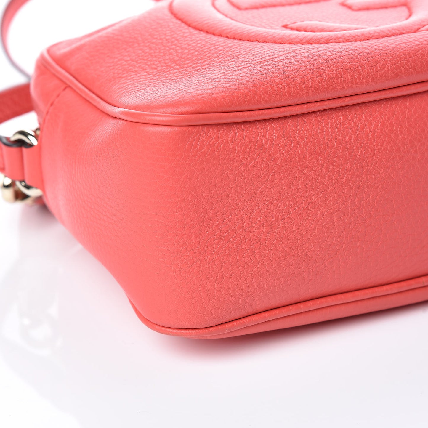 Pebbled Calfskin Small Soho Disco Bag Begonia Pink