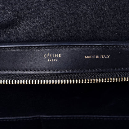 Celine Smooth Calfskin Suede Small Tri-Color Cream Black Brown 7 of 9