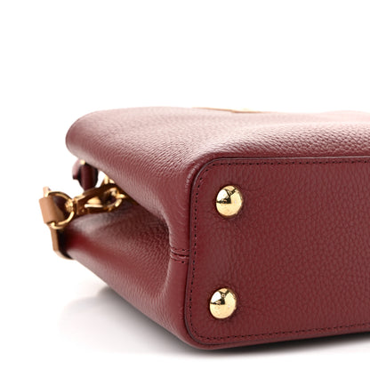 Louis Vuitton Taurillon Belted Capucines BB Bordeaux Arizona 8 of 9