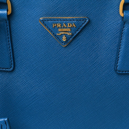 Prada Saffiano Lux Large Galleria Double Zip Tote Cobalto 7 of 9