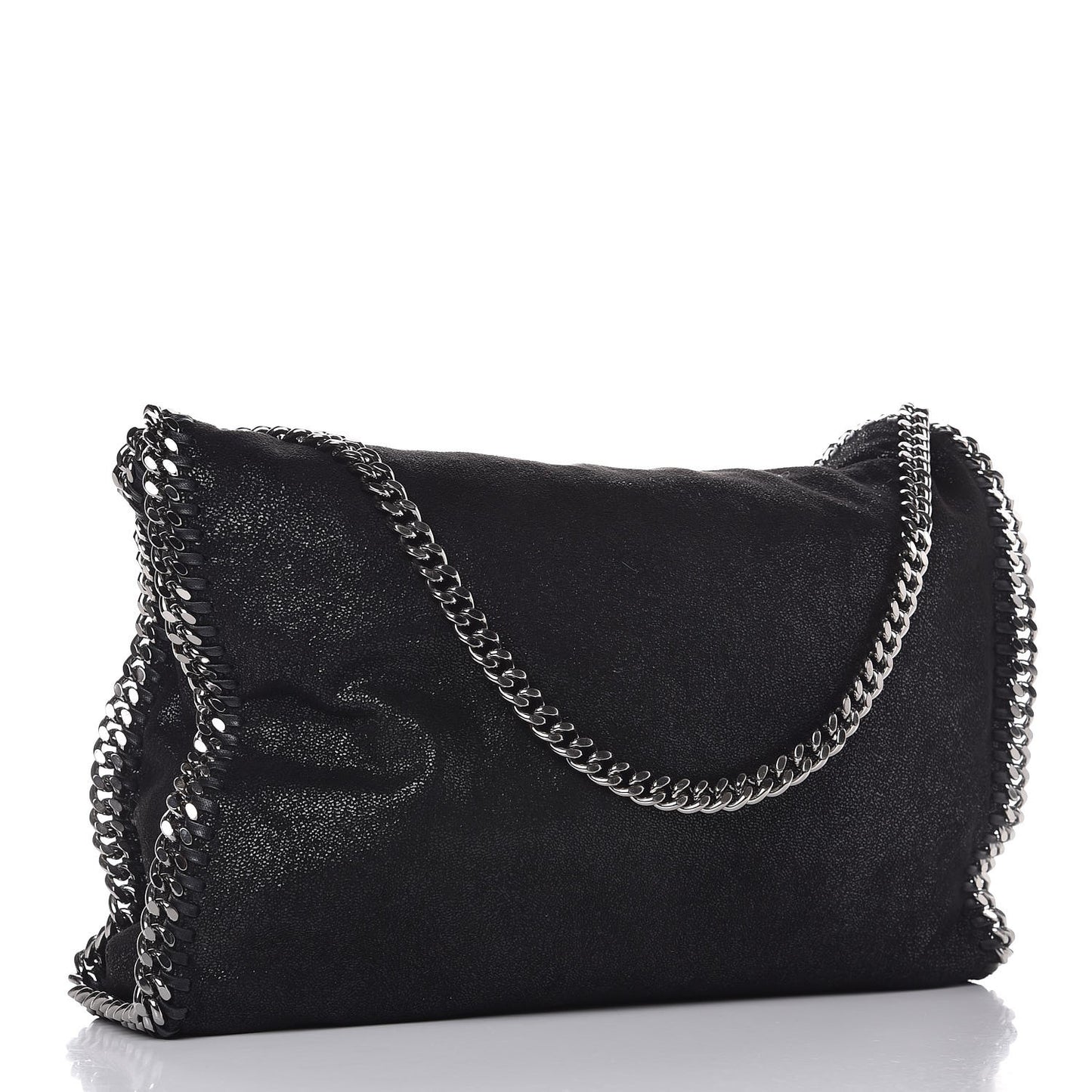 Shaggy Deer Falabella Fold Over Tote Black