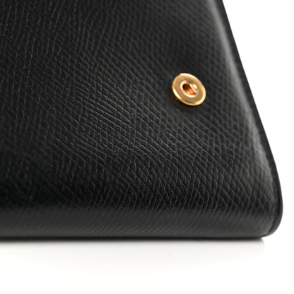 Celine Grained Calfskin Large Flap Wallet Black 11 of 17
