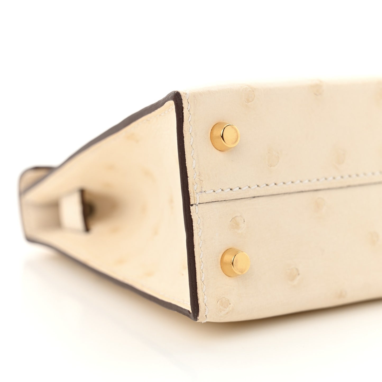 Ostrich Kelly Sellier Mini 20 Nata