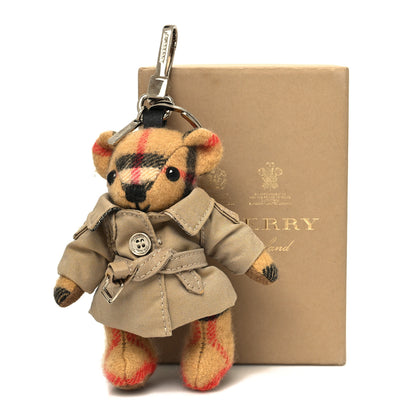 Burberry Thomas Check Trench Teddy Bear Keychain Charm Camel 6 of 6