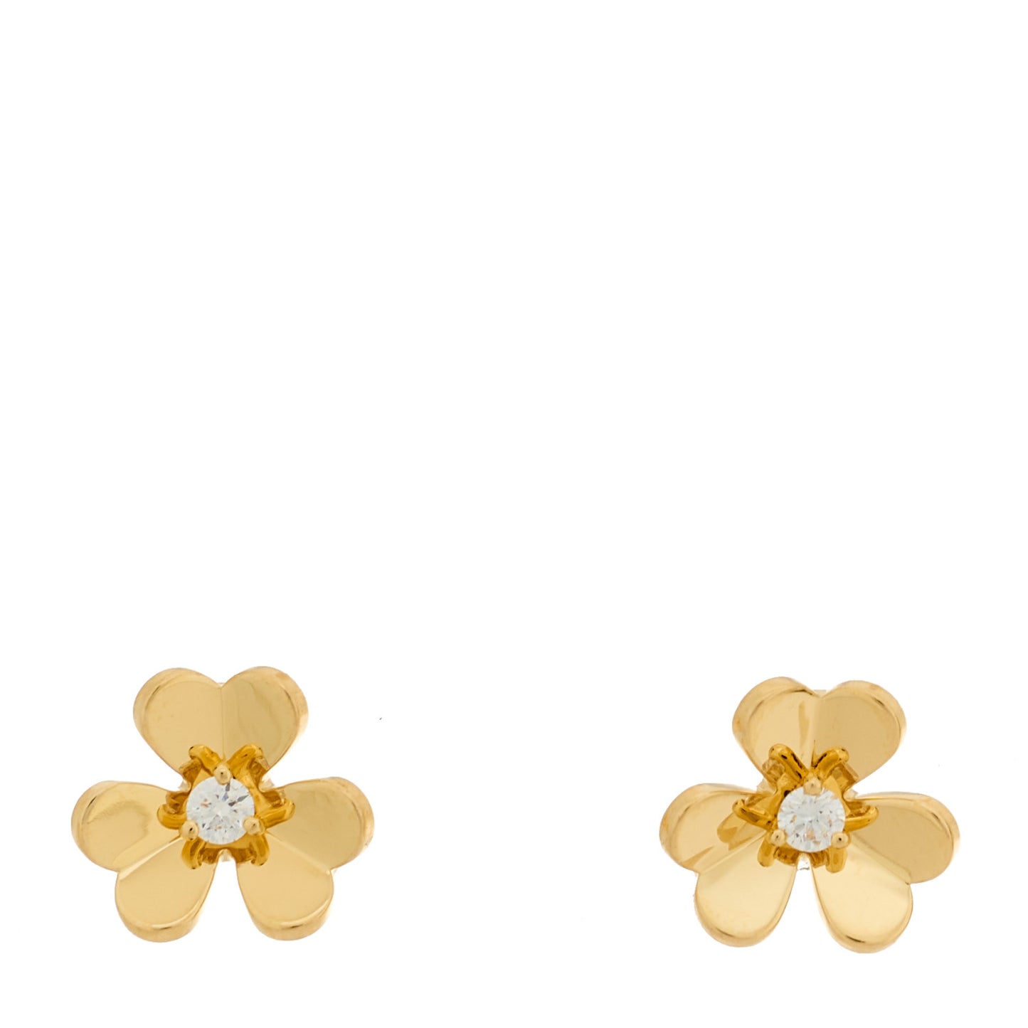 18K Yellow Gold Diamond Mini Frivole Earrings