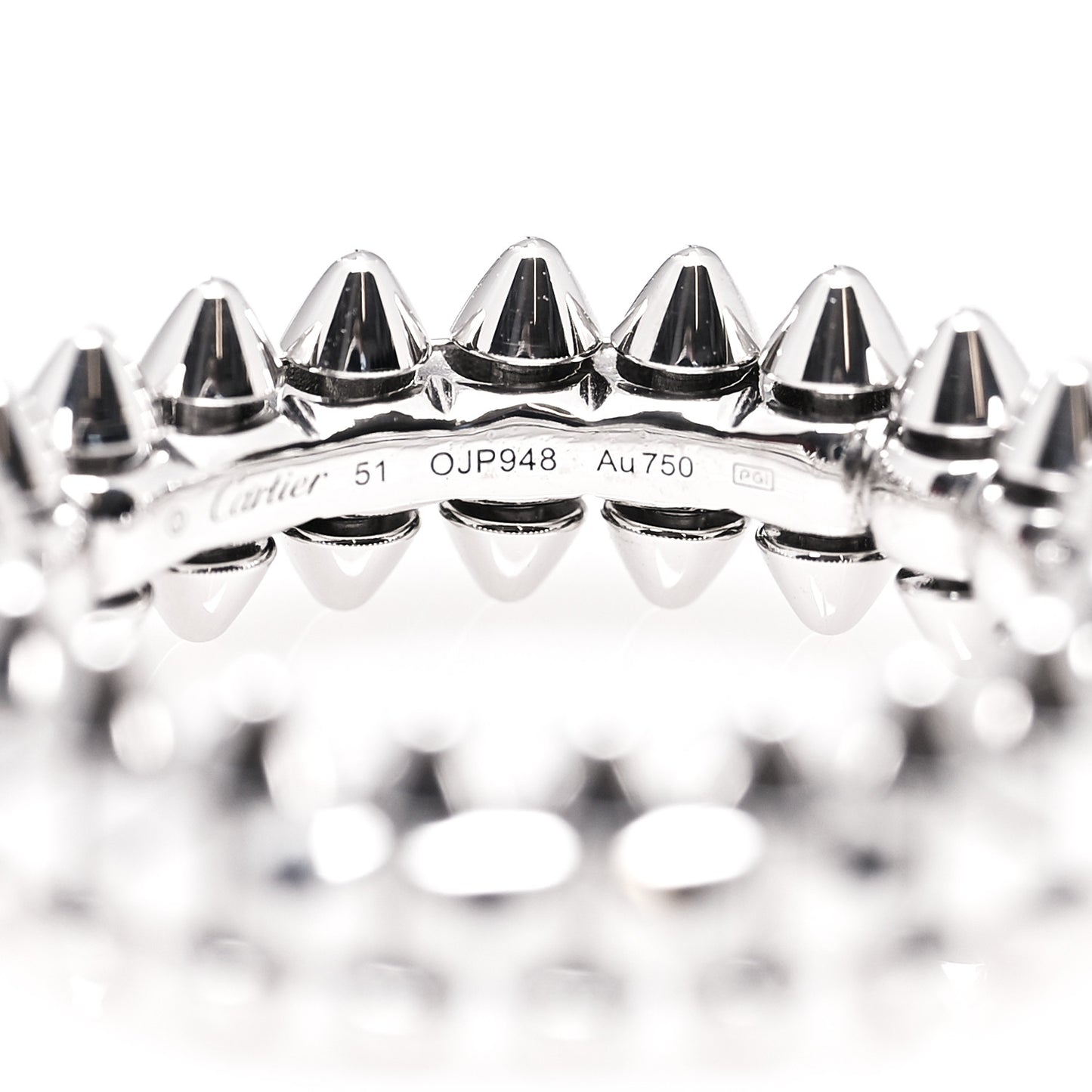 18K White Gold SM Clash De Cartier Ring 51 5.75