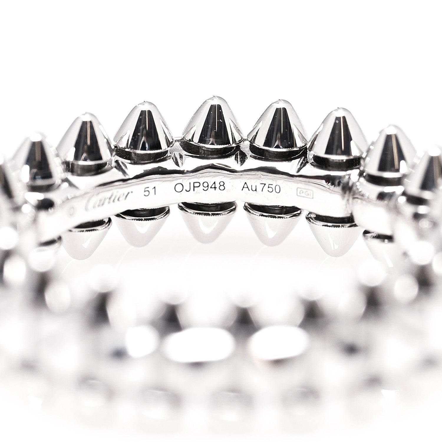 Cartier 18K White Gold SM Clash De Cartier Ring 51 5.75 5 of 6