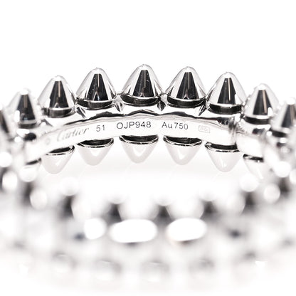 Cartier 18K White Gold SM Clash De Cartier Ring 51 5.75 5 of 6
