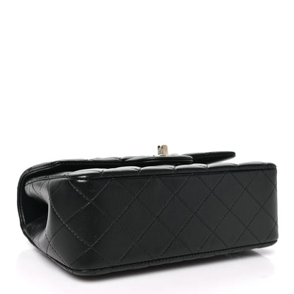 Chanel Lambskin Quilted Mini Top Handle Rectangular Flap Black 4 of 11