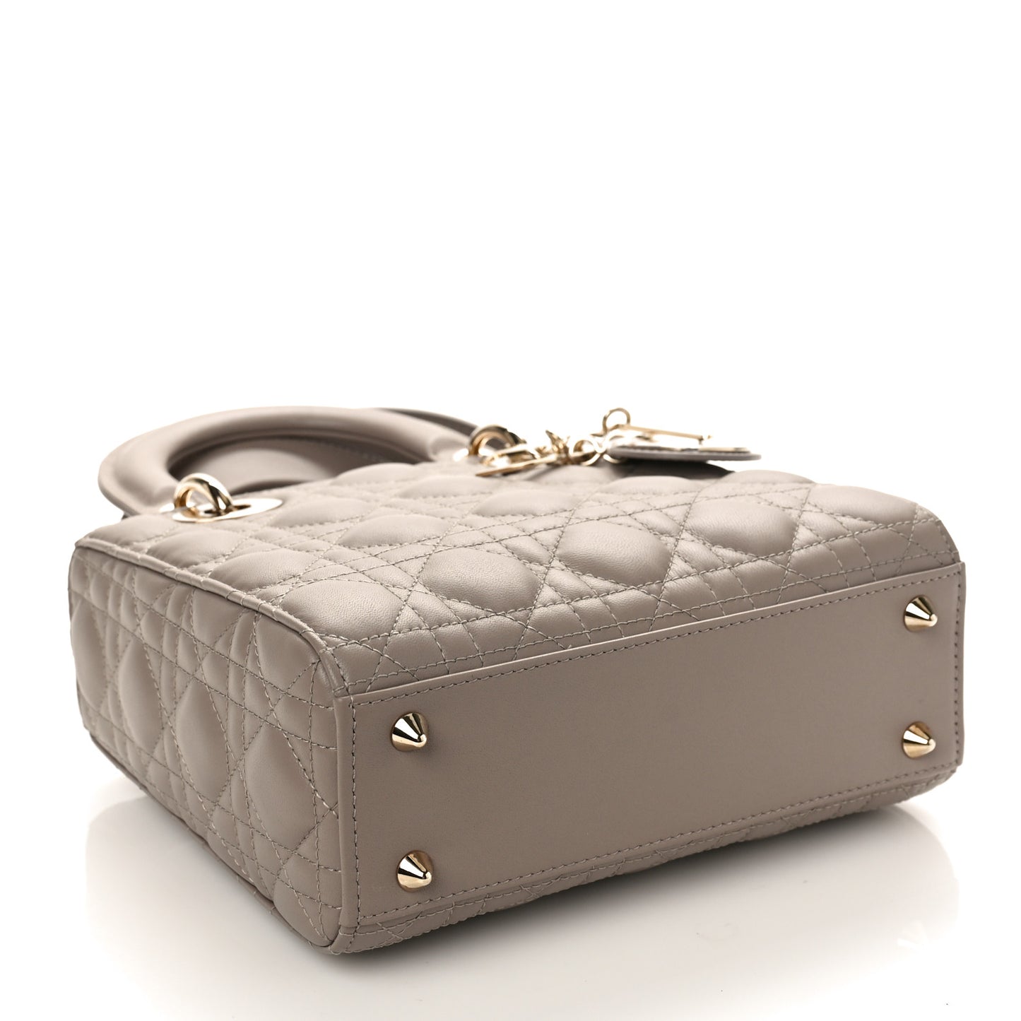 Lambskin Cannage Small My ABCDior Lady Dior Taupe