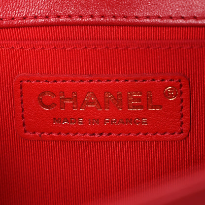 Chanel Lambskin Quilted Small Boy Flap Red 5 of 9