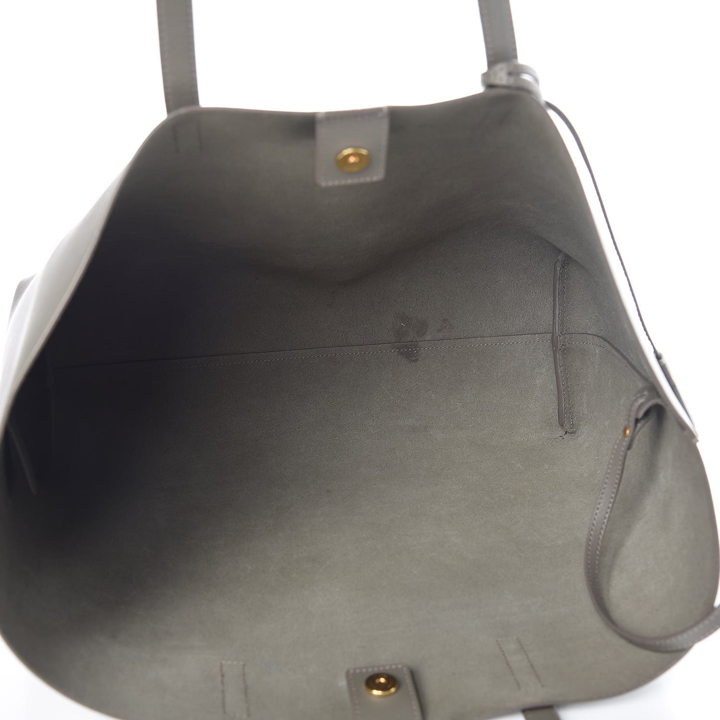 Calfskin Large Shopping Tote Kaki Militaire