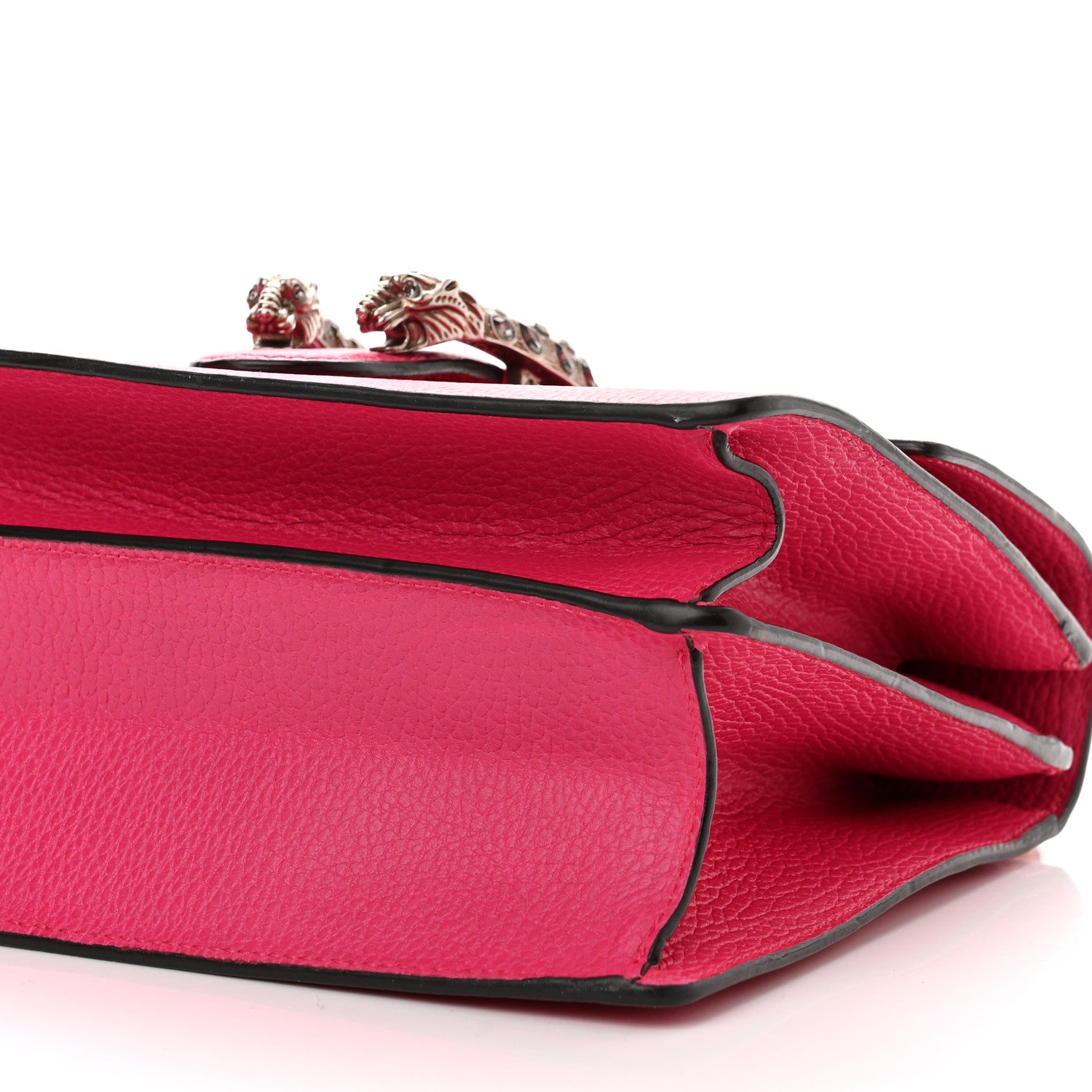 Gucci Dollar Calfskin Crystal Web Medium Dionysus Bamboo Top Handle Bag Box Pink Black Diamond 10 of 11