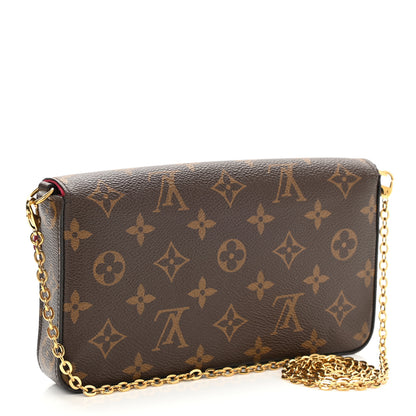 Louis Vuitton Monogram Pochette Felicie Chain Wallet Fuchsia 4 of 9