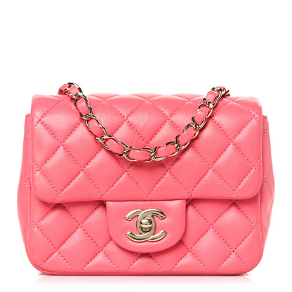 Chanel Lambskin Quilted Mini Square Flap Pink 1 of 9