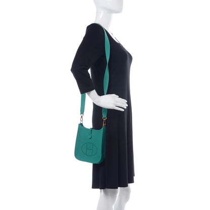 Hermes Taurillon Clemence Evelyne TPM Vert Verone 2 of 10