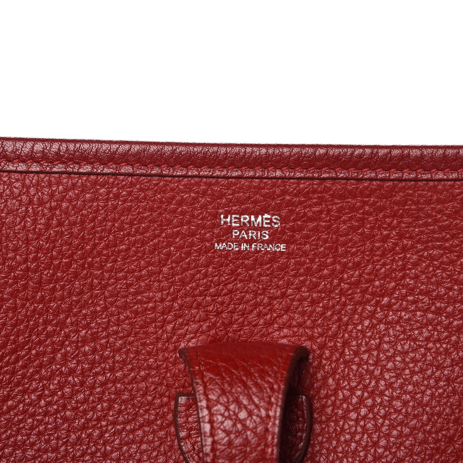 Hermes Taurillon Clemence Evelyne II PM Rouge Casaque 6 of 11