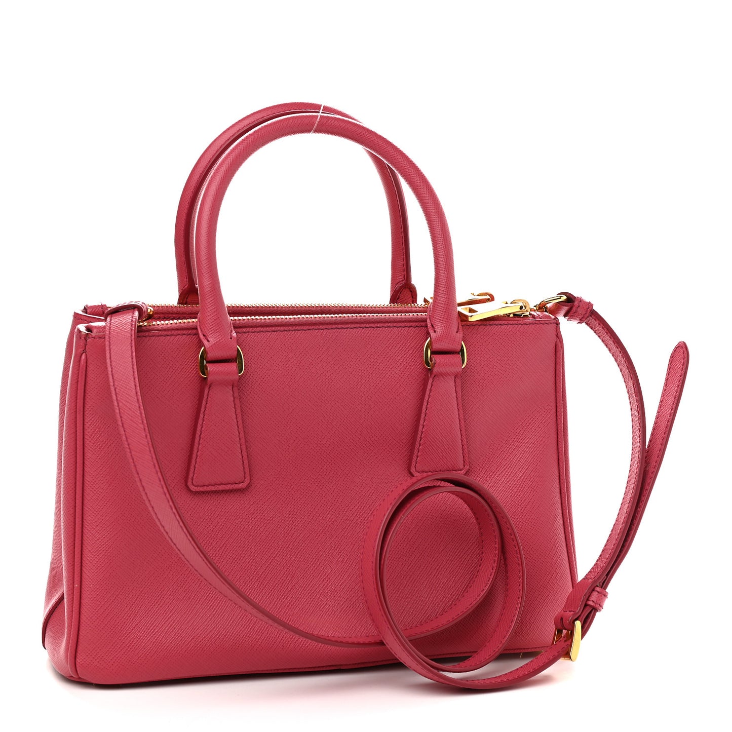 Saffiano Small Galleria Double Zip Tote Peonia