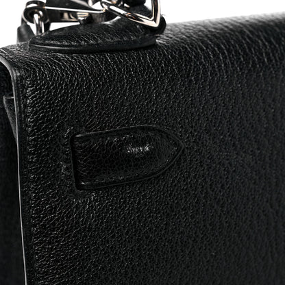 Hermes Chevre Mysore Kelly Sellier 28 Black 20 of 21