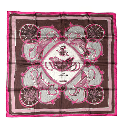 Hermes Silk New Springs Scarf 90 Prune Rose 1 of 4