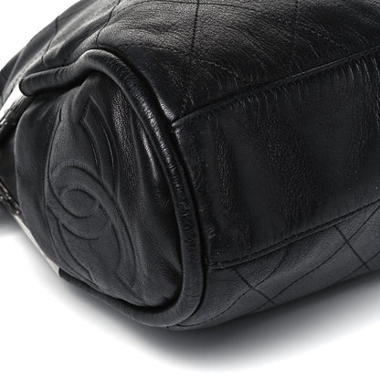 Chanel Lambskin Stitched Medium Ultimate Soft Tote Black 8 of 10