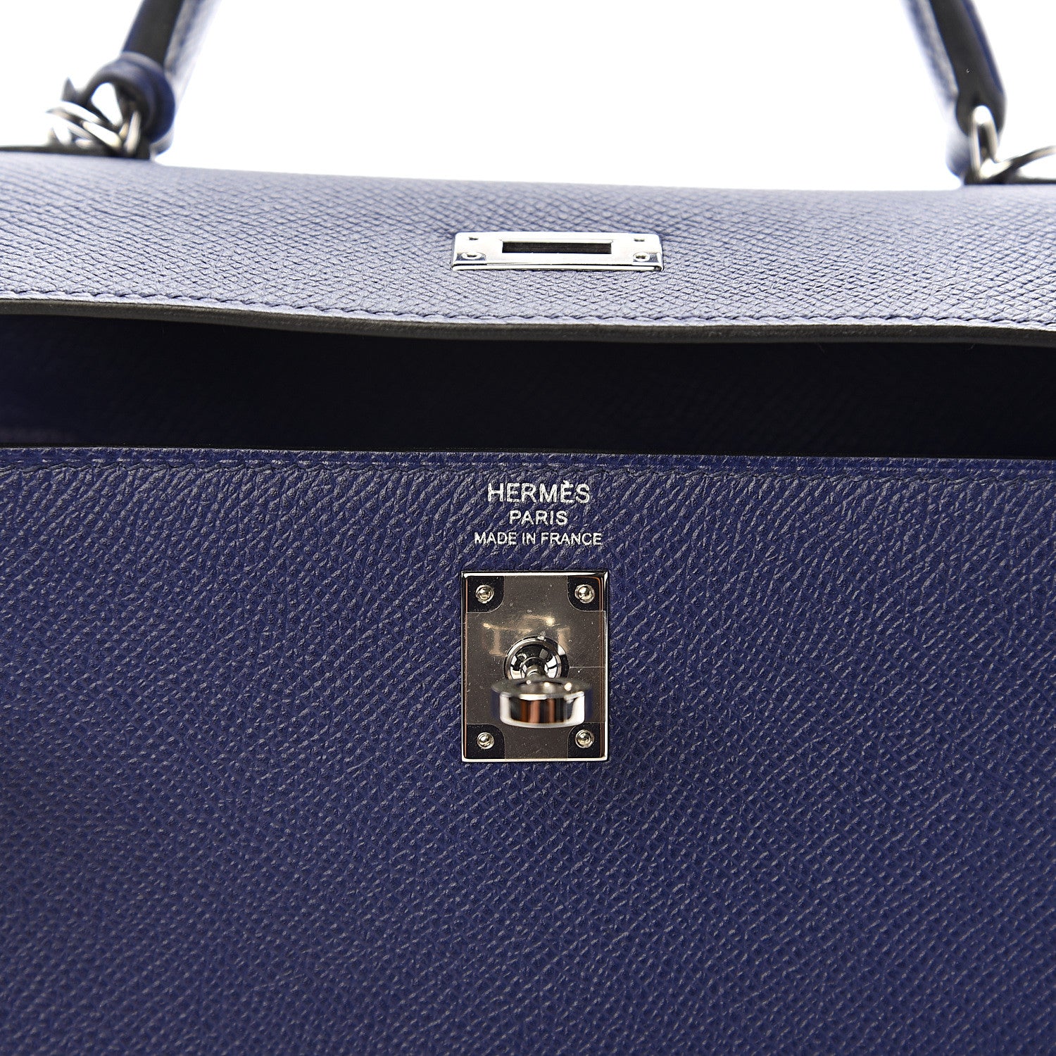 Hermes Epsom Kelly Sellier 25 Bleu Encre 5 of 10