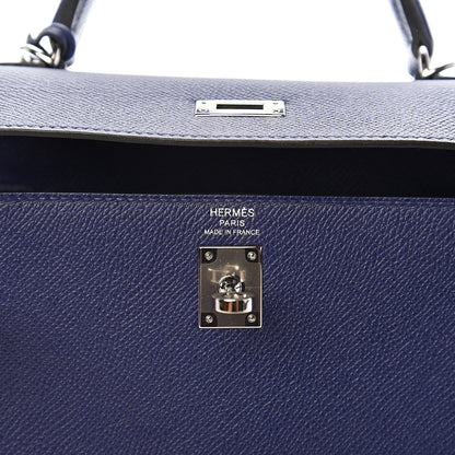 Hermes Epsom Kelly Sellier 25 Bleu Encre 5 of 10