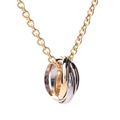 Cartier 18K Pink Yellow White Gold Baby Trinity Pendant Necklace 4 of 9