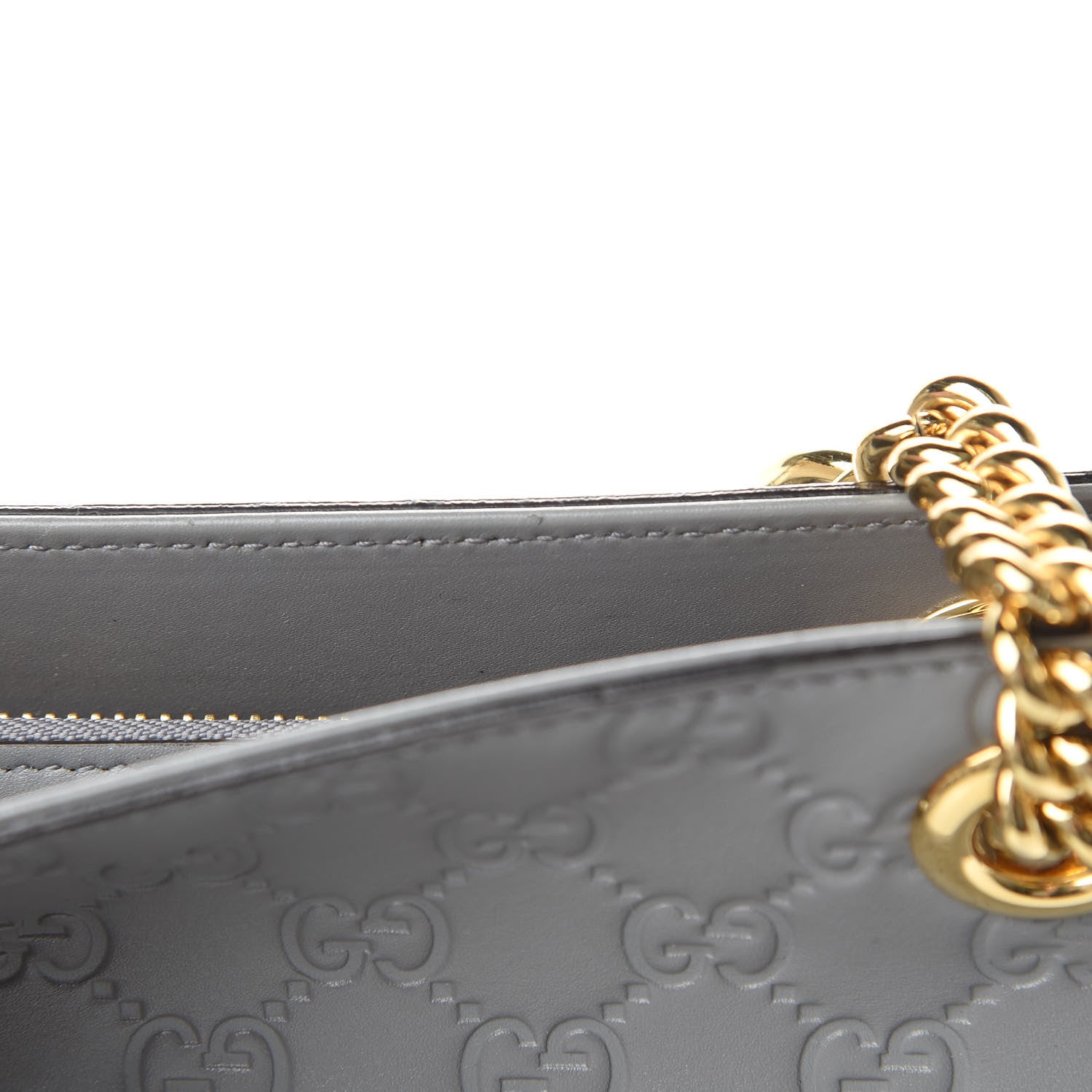 Gucci Soft Guccissima Signature Medium Shoulder Tote Bag Deep Grey 14 of 14