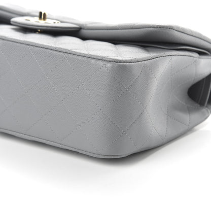 Chanel Caviar Quilted Jumbo Double Flap Grey 7 of 11