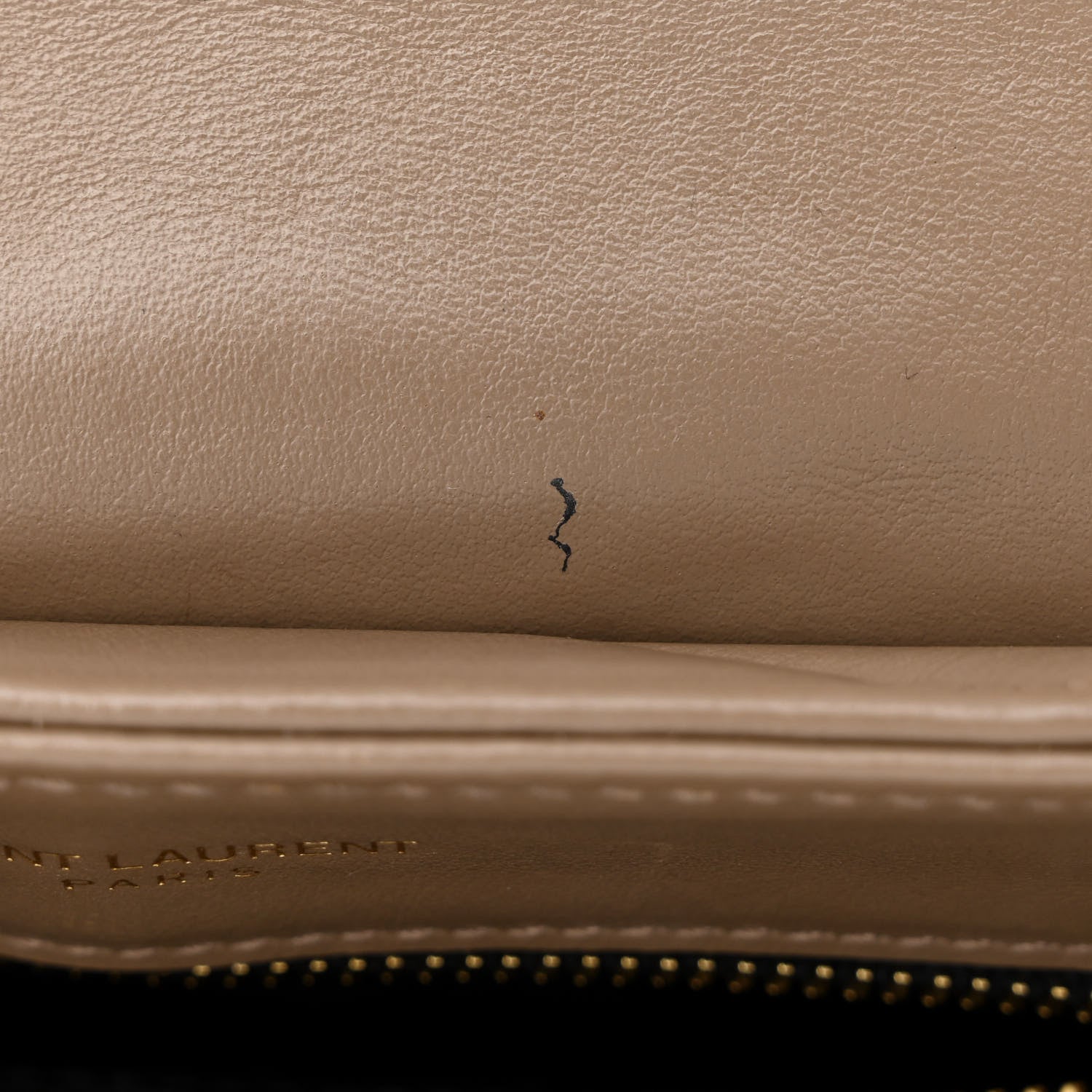 Saint Laurent Calfskin Y Quilted Monogram Toy Loulou Crossbody Bag Taupe 8 of 13