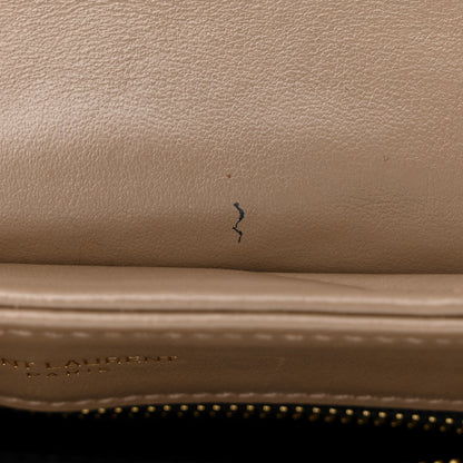 Saint Laurent Calfskin Y Quilted Monogram Toy Loulou Crossbody Bag Taupe 8 of 13
