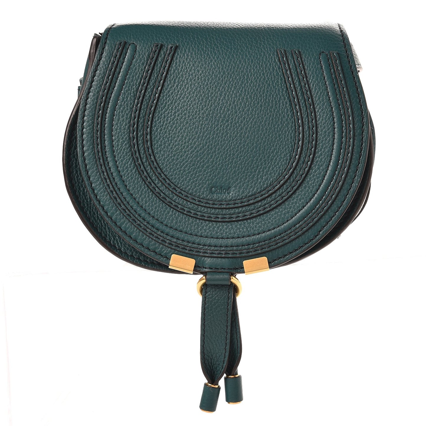 Calfskin Mini Marcie Round Crossbody Bag Teal