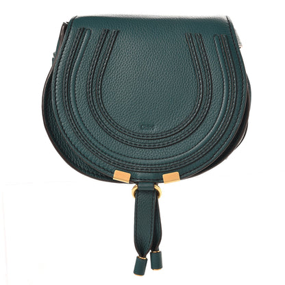 Chloe Calfskin Mini Marcie Round Crossbody Bag Teal 1 of 7