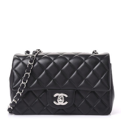 Chanel Lambskin Quilted Mini Rectangular Flap Black 1 of 10
