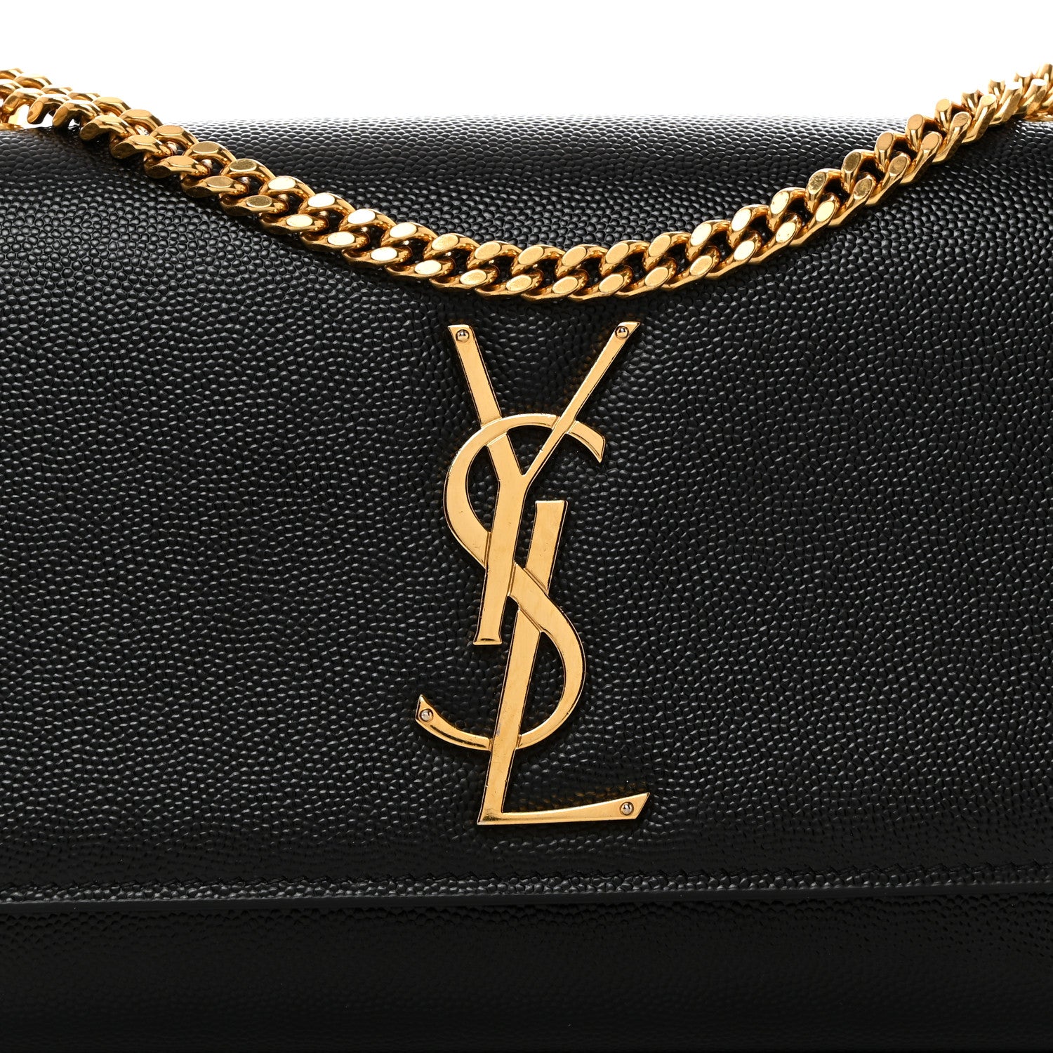 Saint Laurent Grain De Poudre Small Monogram Kate Satchel Black 8 of 10