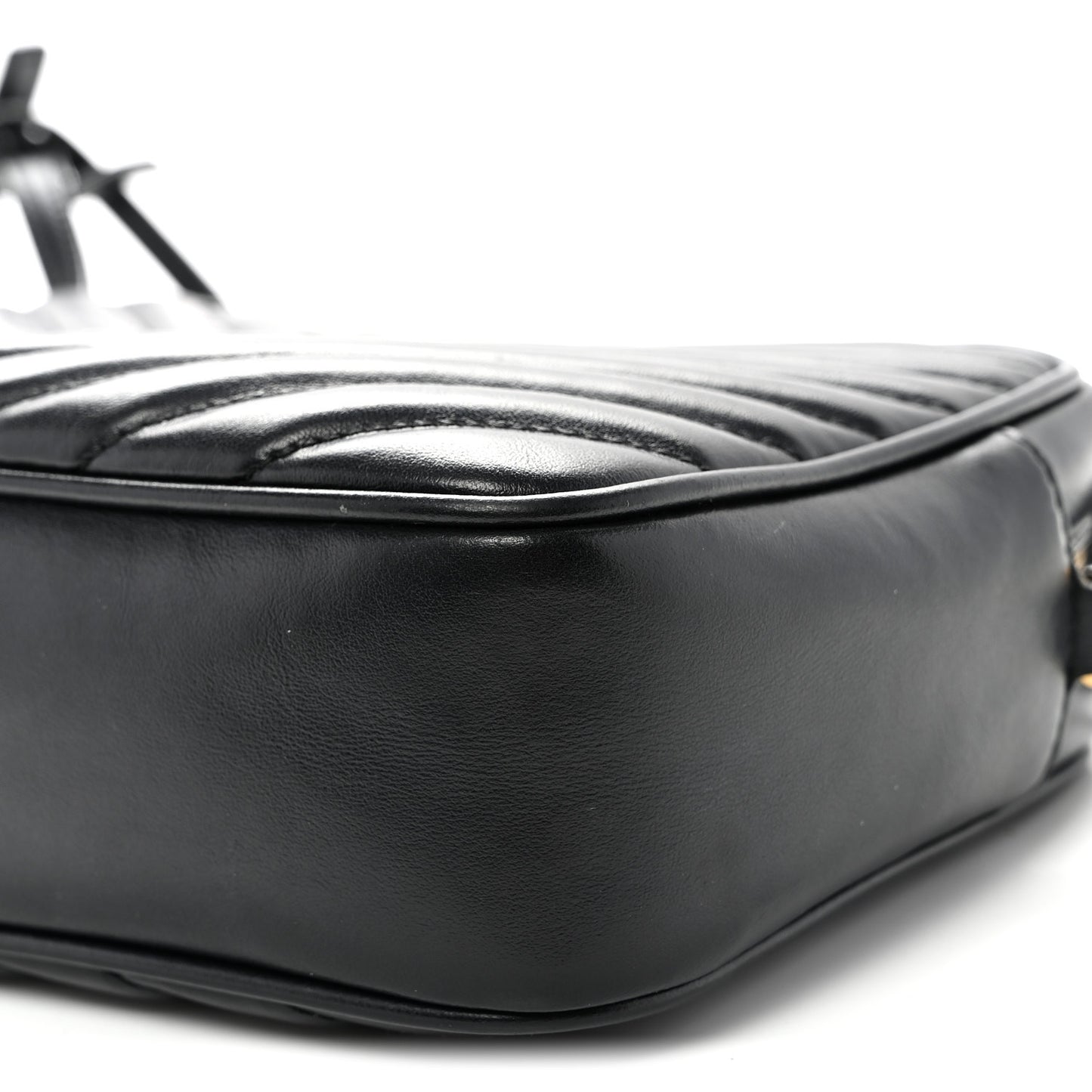 Calfskin Matelasse Monogram Lou Camera Bag Black