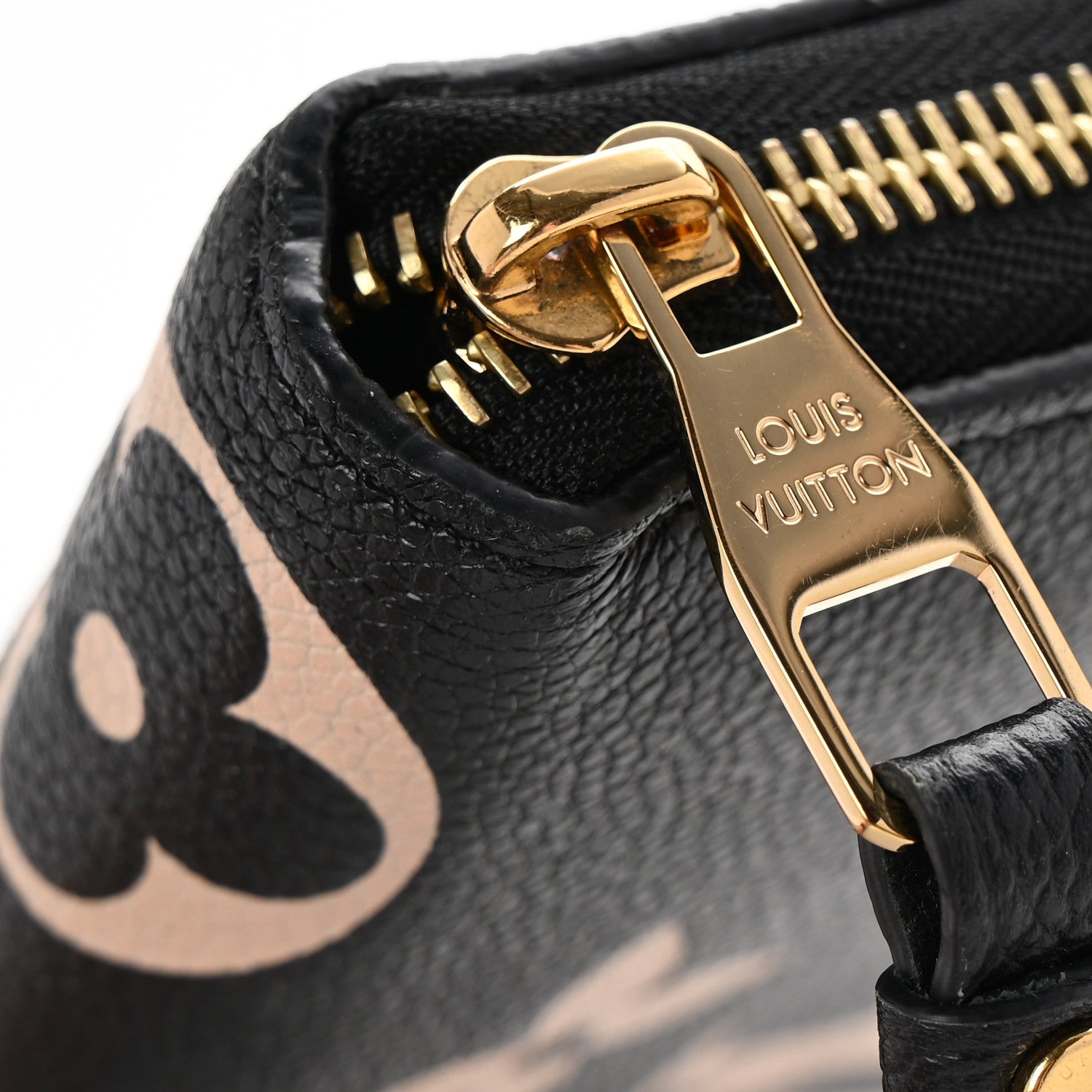 Louis Vuitton Empreinte Monogram Giant Clemence Wallet Black Beige 7 of 8