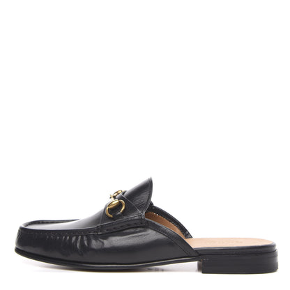 Gucci Goatskin Mens Horsebit Slippers 10 Black 1 of 9