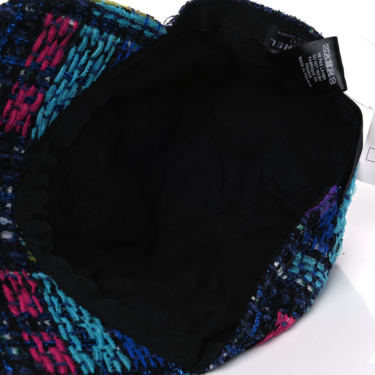 Tweed Cap Hat Black Multicolor
