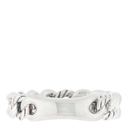 David Yurman Sterling Silver Narrow Belmont Curb Link Ring 55 7.25 1 of 4