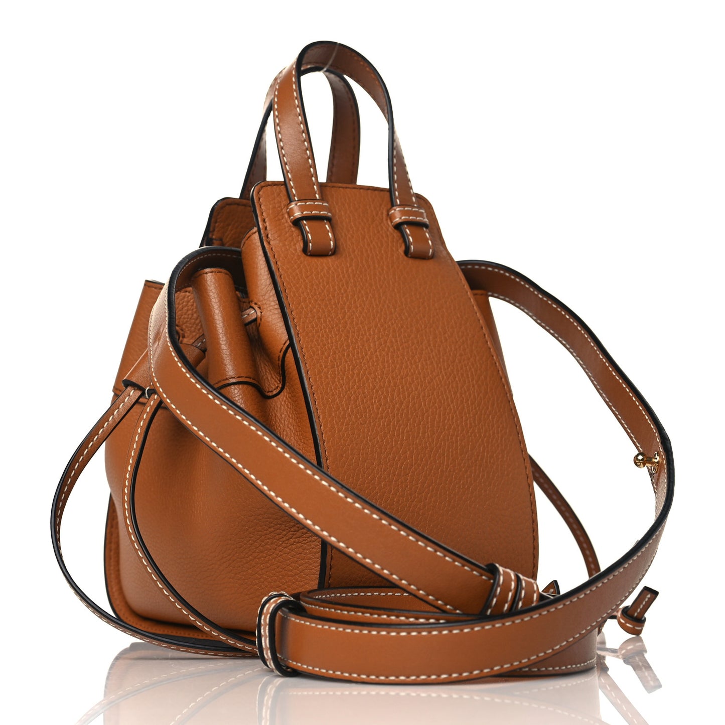 Calfskin Mini Hammock Shoulder Bag Light Caramel