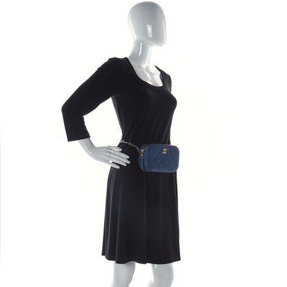 Chanel Caviar Quilted Waist Bag Blue 2 of 12