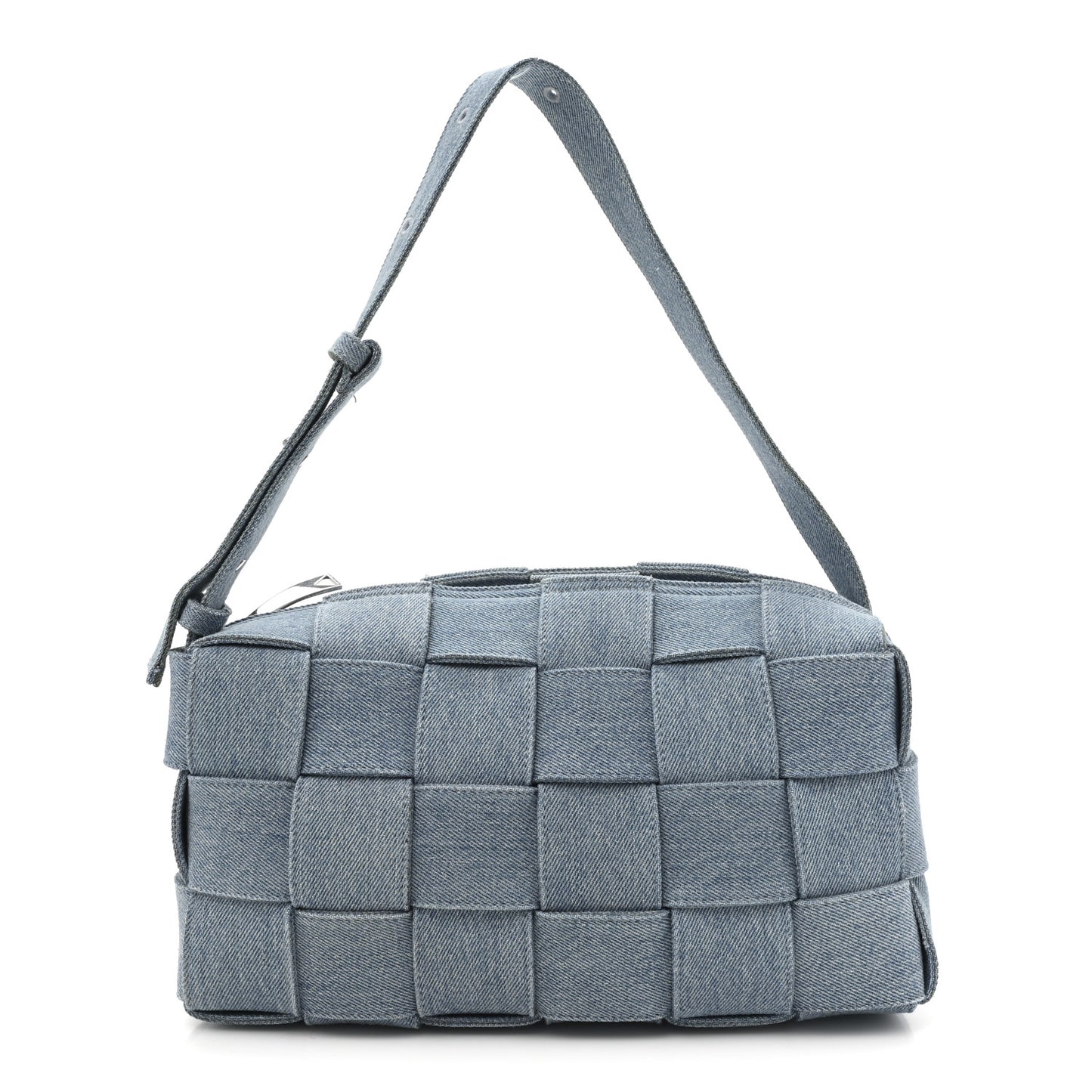 Denim Maxi Intrecciato Brick Cassette Bag Indigo Washed