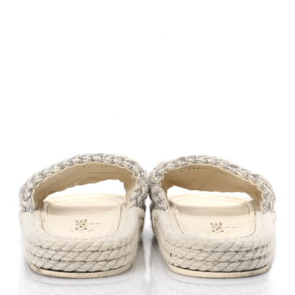 Chanel Braided Knit CC Mules 40 Ecru 6 of 12