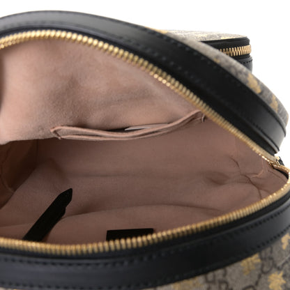 Gucci GG Supreme Monogram Bees Print Small Day Backpack Beige Oro Black 4 of 6