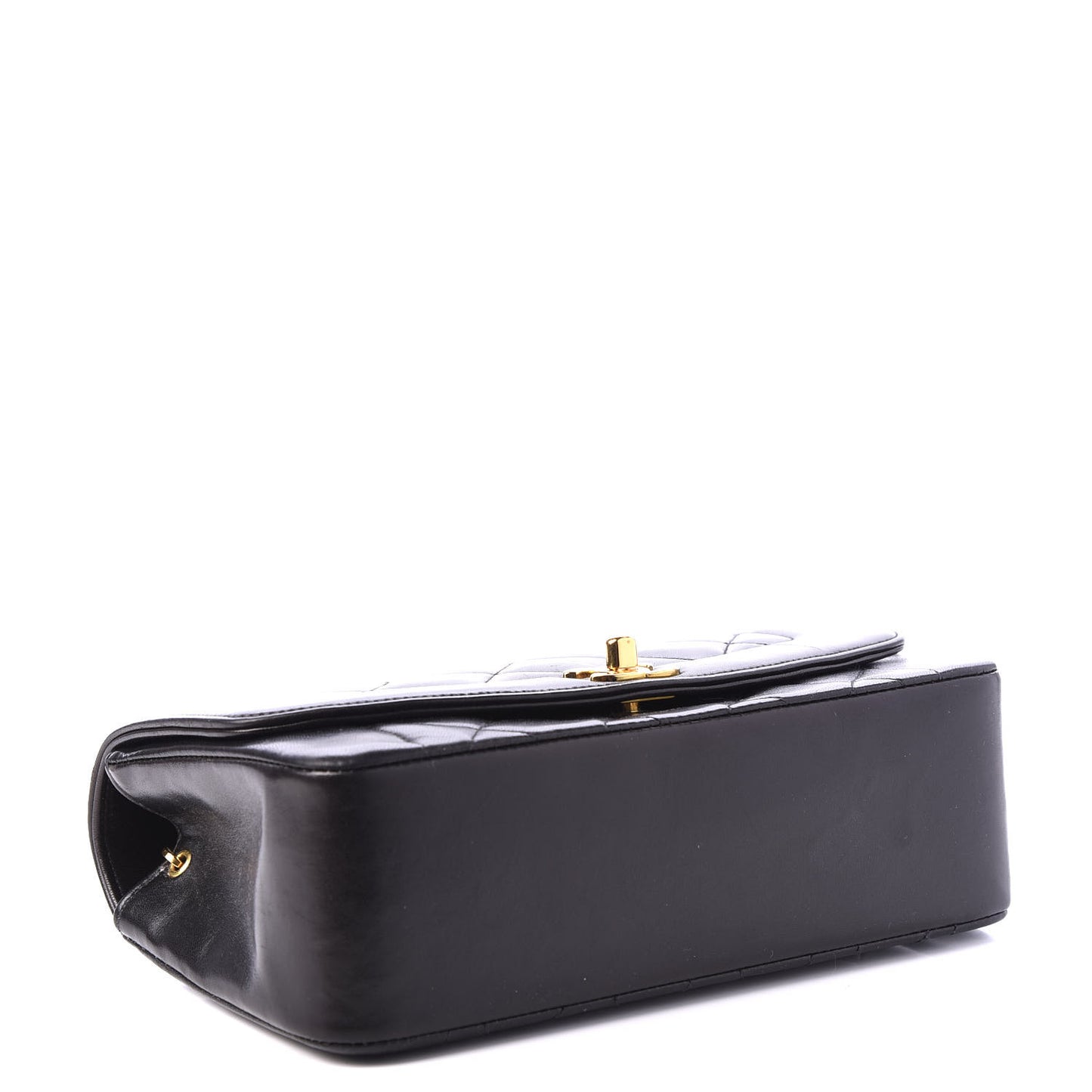 Lambskin Quilted Small Single Flap Bag Black